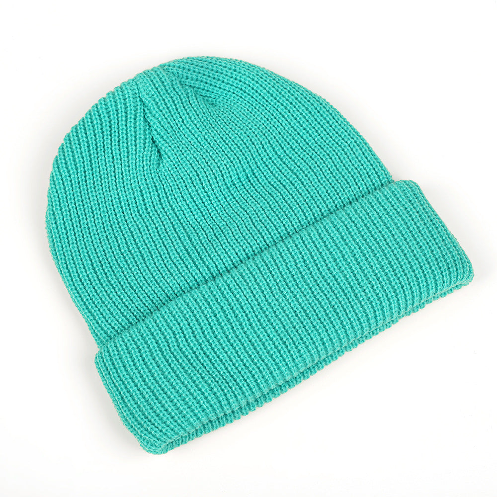 Wholesale Round Top Solid Color Knitted Melon Pea Hat